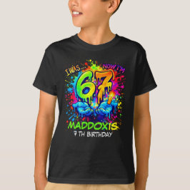 Sechs Sieben Geburtstag Handwerk Party Shirt, Graf T-Shirt