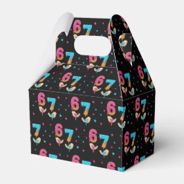 Sechs Sieben Geburtstagsgeschenkbox Geschenkschachtel