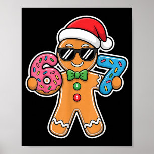 Sechs Sieben Lebkuchen 67 Lustige Weihnachten Jung Poster
