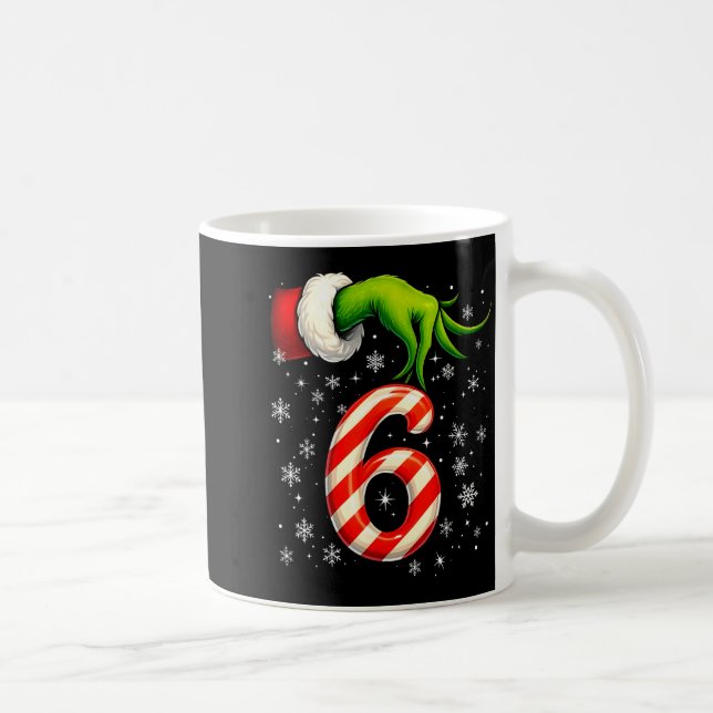 Sechs Sieben Lustige Weihnachten Paar Passendes Me Kaffeetasse (Rechts)