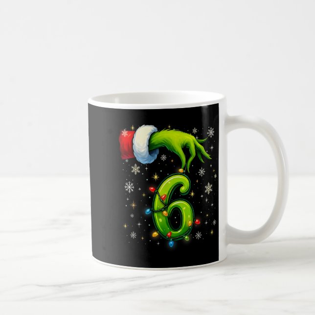 Sechs Sieben Lustige Weihnachts-Meme-Paar-Passende Kaffeetasse (Rechts)