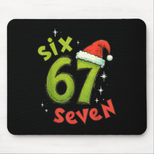 Sechs Sieben Lustiger Weihnachts-Meme Grün Rot Fei Mousepad