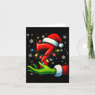 Sechs Sieben Lustiger Weihnachts-Meme-Paar-Passend Karte