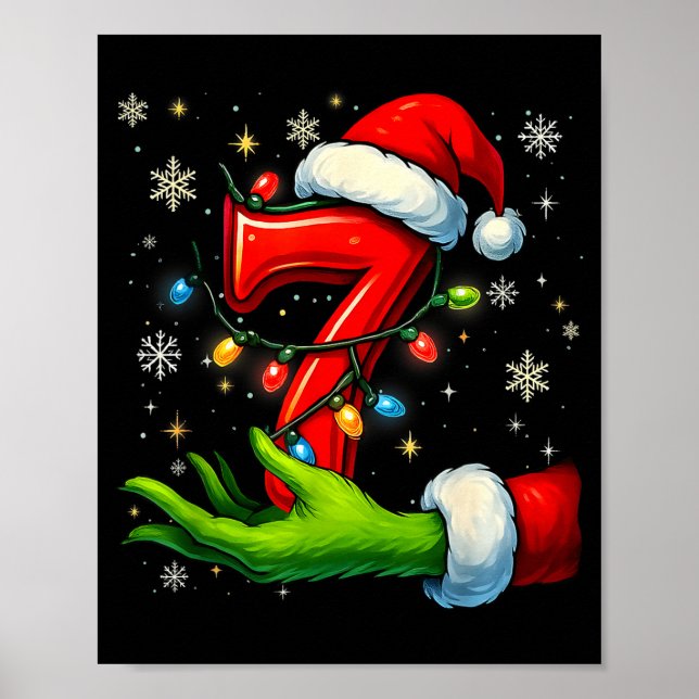 Sechs Sieben Lustiger Weihnachts-Meme-Paar-Passend Poster (Vorne)