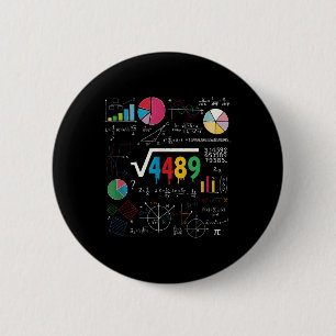 Sechs Sieben Mathelehrer 67 Meme Quadratwurzel 448 Button
