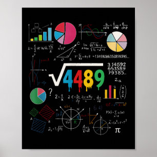 Sechs Sieben Mathelehrer 67 Meme Quadratwurzel 448 Poster