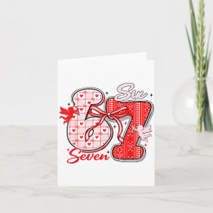 Sechs Sieben Meme 67 Kokette Schleife Valentinstag Karte