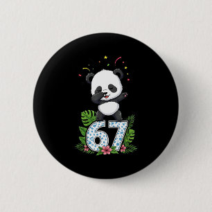 Sechs Sieben Meme Dabbing Baby Panda 67 Lustig Gen Button