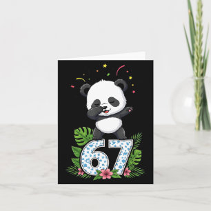 Sechs Sieben Meme Dabbing Baby Panda 67 Lustig Gen Karte