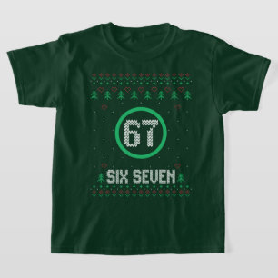 Sechs Sieben Meme Hässlicher Weihnachtspullover Ju T-Shirt