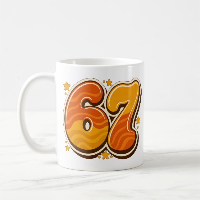 Sechs Sieben Meme Kaffeetasse (Links)