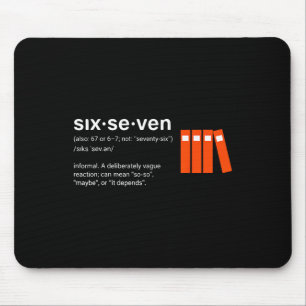 Sechs Sieben Meme-Lesebuchliebhaber 6-7 Lustig 67 Mousepad