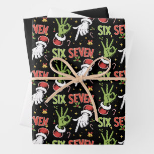 Sechs Sieben Meme Lustig Gemeiner Typ Weihnachten Geschenkpapier Set