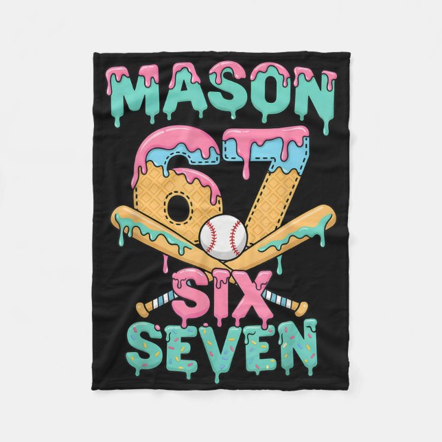 Sechs Sieben Meme Mason Eiscreme tropft Lustig Bys Fleecedecke (Vorderseite)
