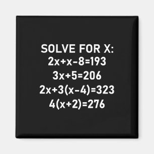 Sechs Sieben Meme Mathe Algebra Pun Löse für X 67 Magnet