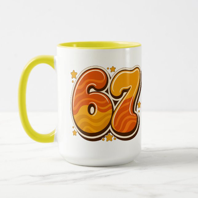 Sechs Sieben Meme Tasse (Links)