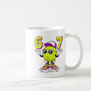Sechs Sieben Meme Tennis Eiscreme Drip 67 Für Kind Kaffeetasse