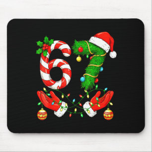 Sechs Sieben Meme Weihnachten 67 Santa Lustige Wei Mousepad