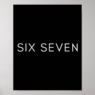 Sechs-sieben Minimal Saubere 67 Design Genz Team S Poster