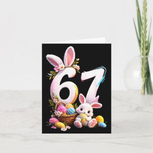 Sechs Sieben Ostern Kinder Hase 67 Ostern Kleinkin Karte