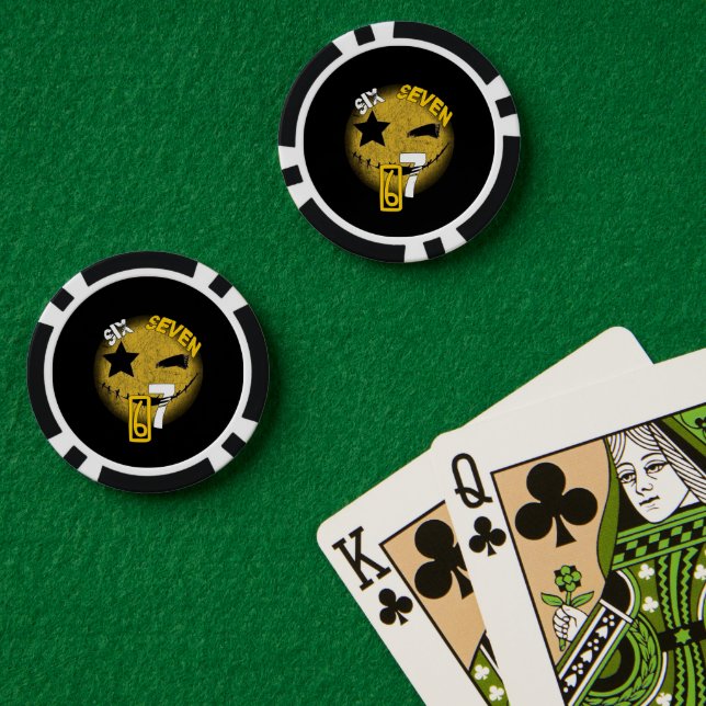 Sechs Sieben Poker Chips! Pokerchips (Pokertisch (doppelt))