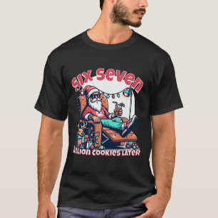 Sechs Sieben Santa-Kekse Für Lustigen Weihnachts-M T-Shirt