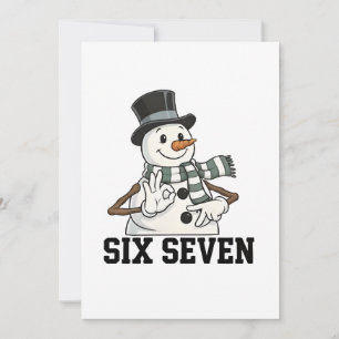 Sechs Sieben Schneemann Weihnachten Santa 6 7 Xmas
