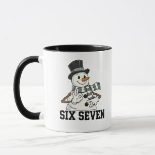 Sechs Sieben Schneemann Weihnachten Santa 6 7 Xmas Tasse