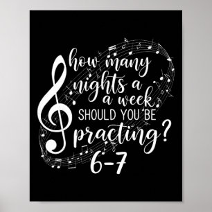 Sechs Sieben Slang Musiklehrer 6 7 Lustige Zahl 67 Poster