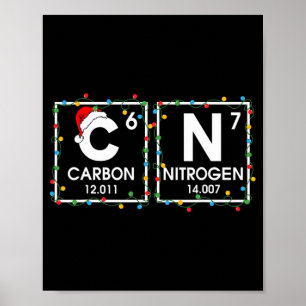 Sechs Sieben Weihnachten Kohlenstoff Stickstoff 67 Poster