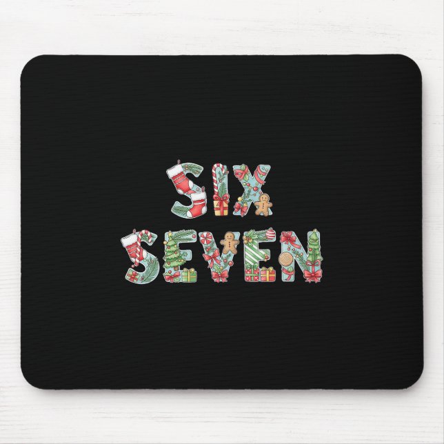 Sechs Sieben Weihnachts Meme 67 Lustige Feiertage  Mousepad (Vorne)