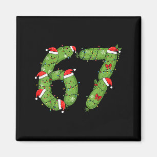 Sechs Sieben Weihnachtsgurke Lustiger Feiertag 67 Magnet