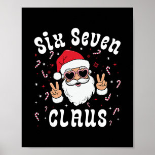 Sechs Sieben Weihnachtsmann Lustig 67 Weihnachten  Poster