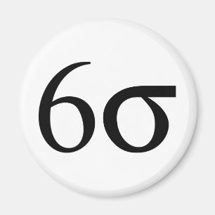 Sechs Sigma (Mageres sechs Sigma) Magnet