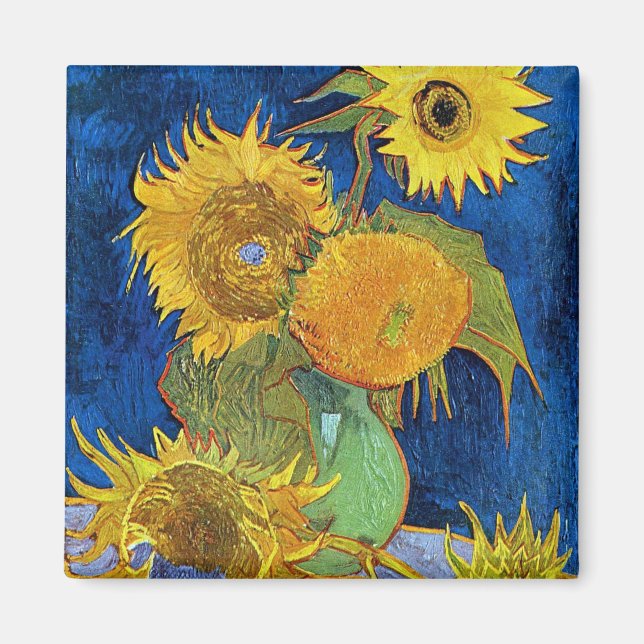 Sechs Sonnenblumen, Van Gogh Magnet (Vorne)