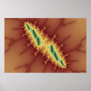 Sechs Streifen - Fraktal - Poster