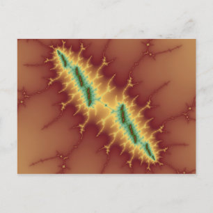 Sechs Streifen - Fraktal Postkarte