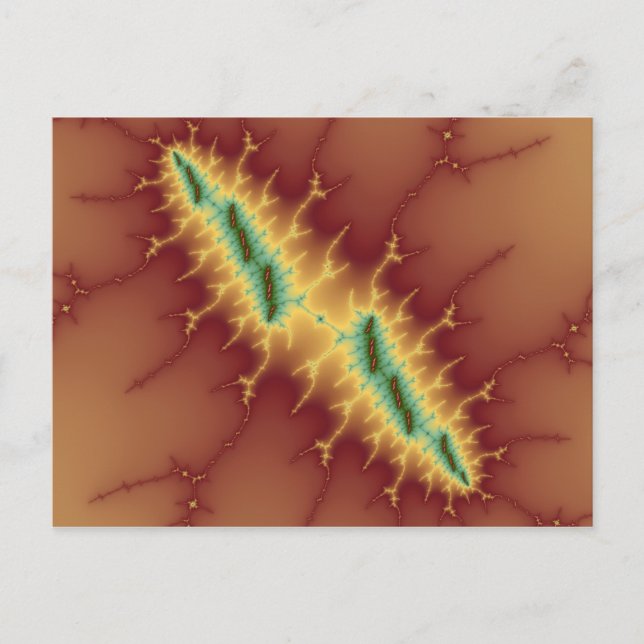 Sechs Streifen - Fraktal Postkarte (Vorderseite)