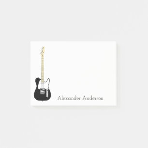 Sechs String Electric Guitar Personalize Post-it Klebezettel