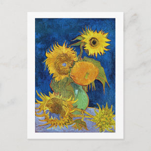 Sechs Sunflowers, Van Gogh Postkarte