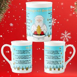 Sechs Tage Bee-Mas Frohe Weihnachten einem Erstaun Prozellantasse