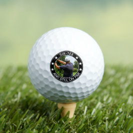 Sechs-Tee & Still auf Par Personalisiert 60. Gebur Golfball