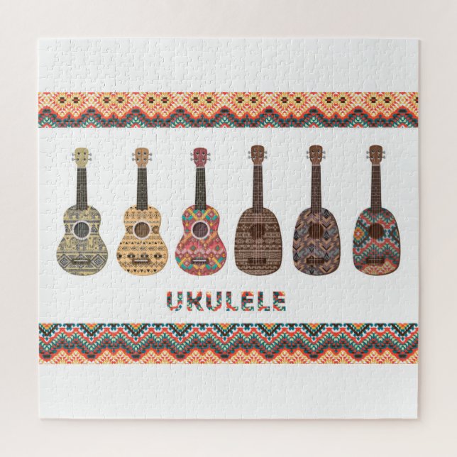 Sechs Ukulele-Muster Puzzle (Vertikal)
