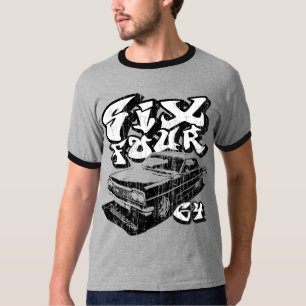 Sechs vier (Vintages Schwarzes) T-Shirt