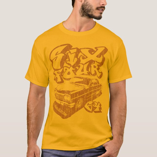 Sechs (Vintages Gold) T-Shirt (Vorderseite)