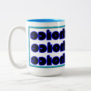 Sechs von sechs zweitelligen Kaffee-Tasse Zweifarbige Tasse