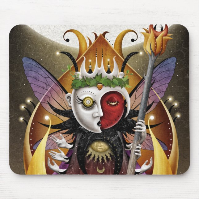 Sechs von Stäben Mousepad (Vorne)