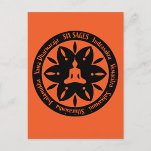 Sechs Weise Samara Buddhistische Religion Postkarte