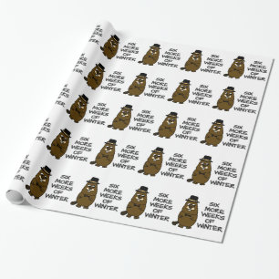Sechs weitere Winterwochen Geschenkpapier