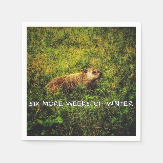 Sechs weitere Wochen Winternapkins Serviette (Vorderseite)